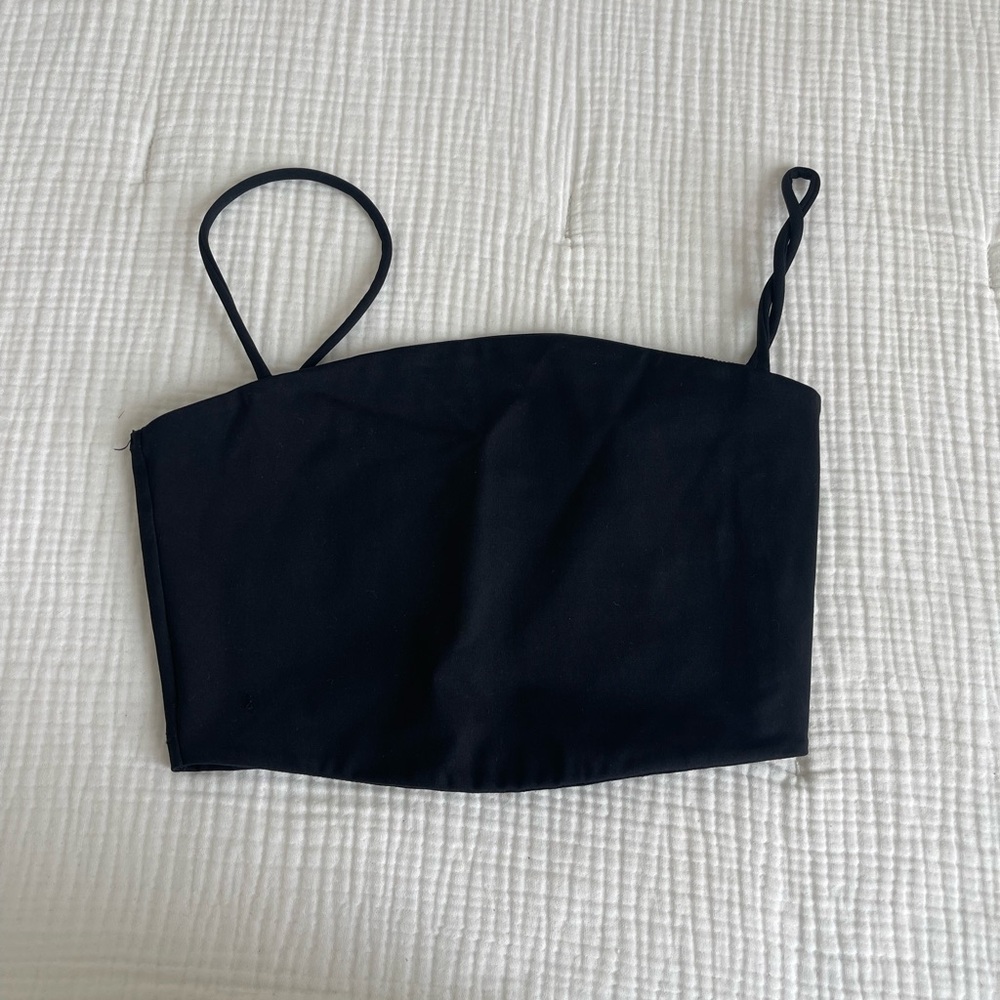 Zara black crop top